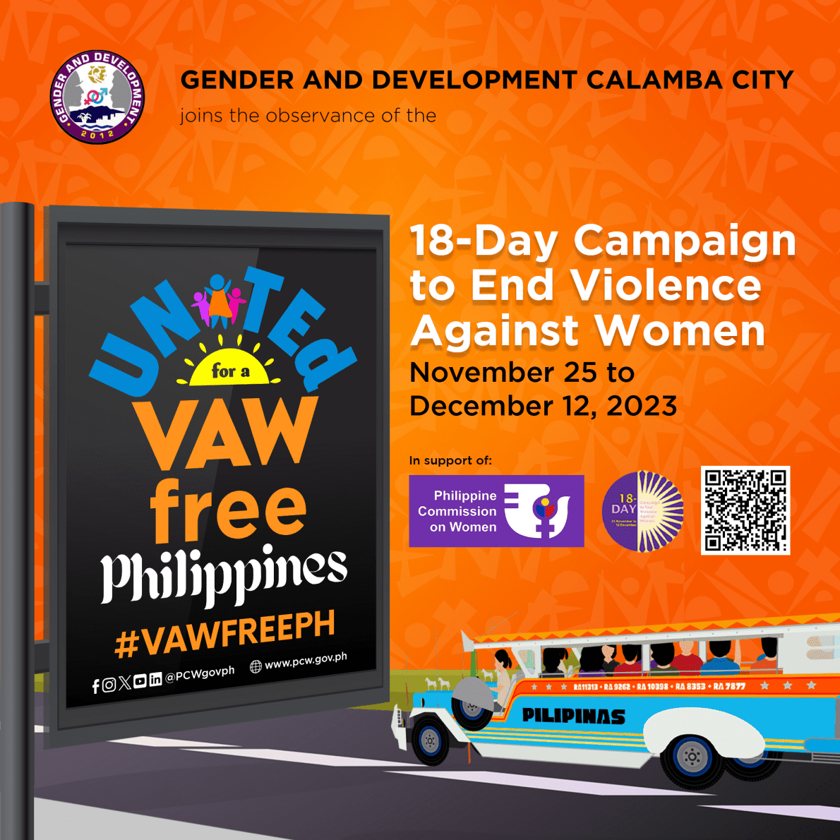 18-Day Campaign to End Violence Against Women (VAW) 2023 Square